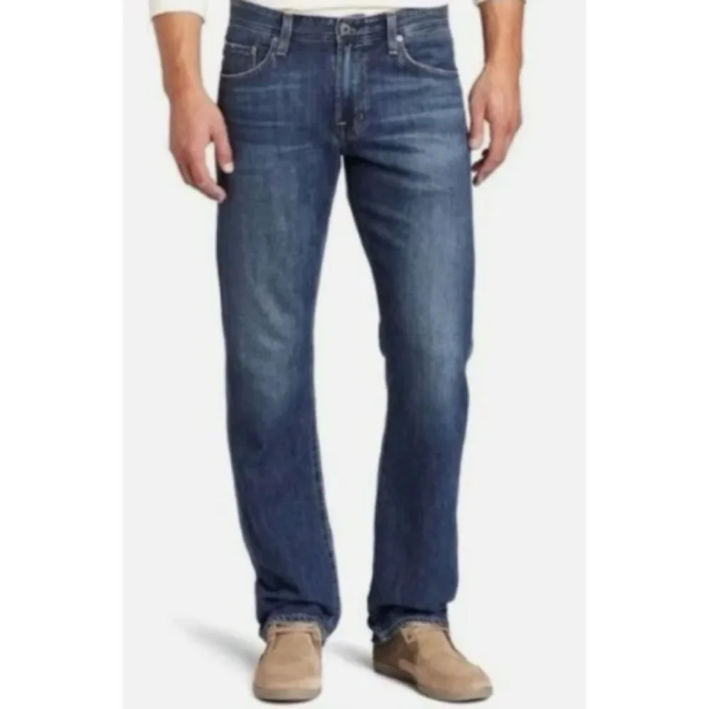 AG Adriano Goldschmied Mens Size 38R The‎ Protege Straight Leg Jeans Blue Denim